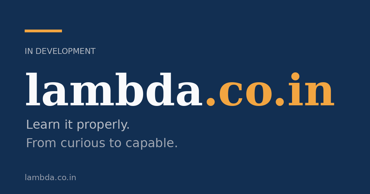 Link preview image for lambda.co.in